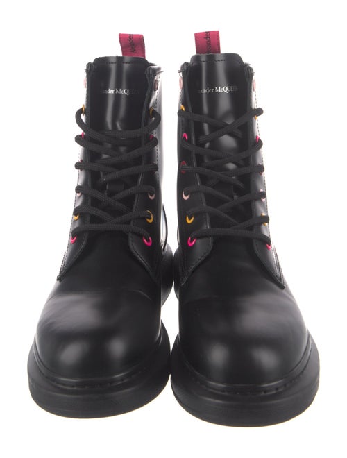 Alexander McQueen Leather Combat Boots