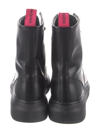 Alexander McQueen Leather Combat Boots