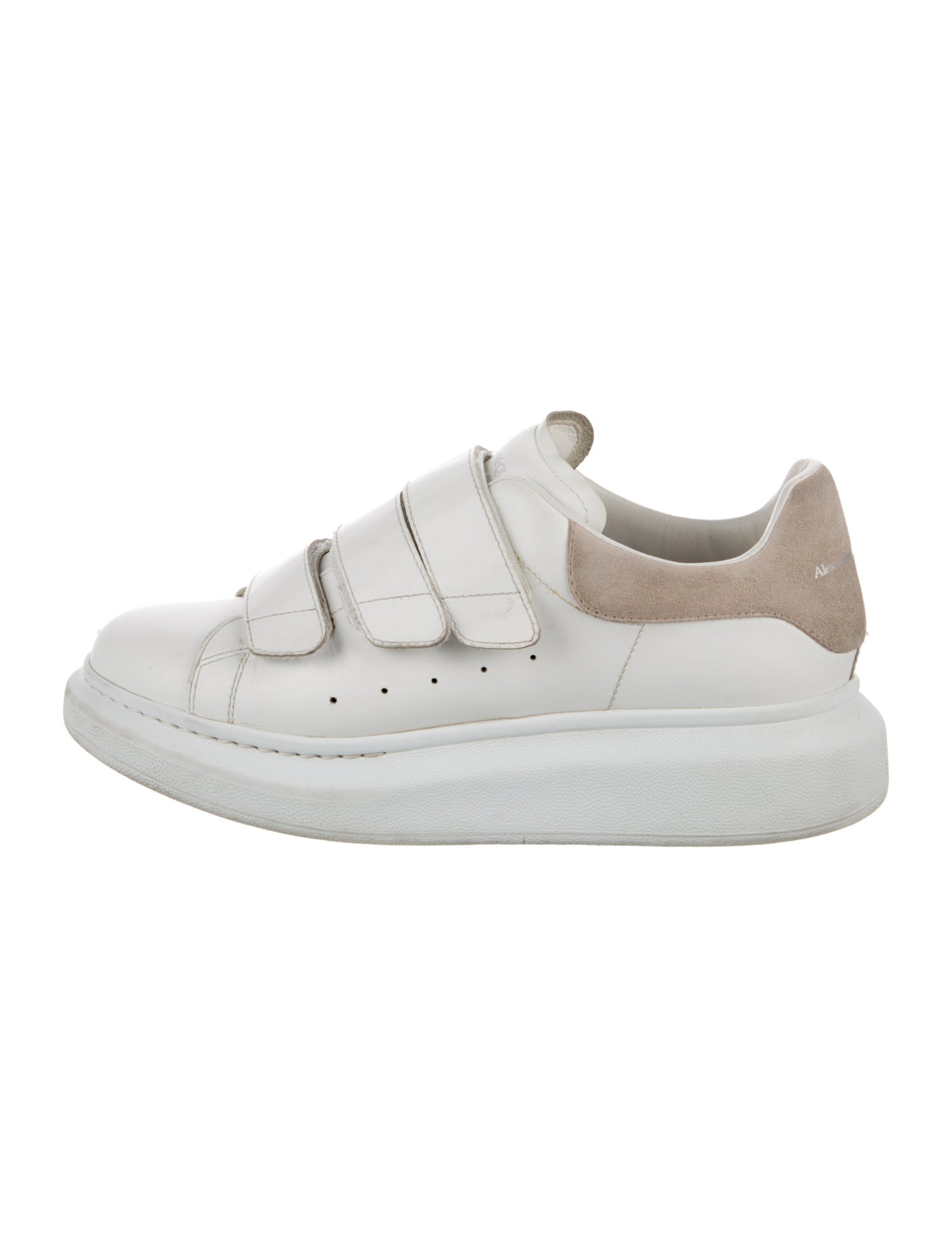 Alexander McQueen Leather Colorblock Pattern Sneakers