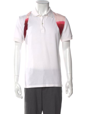 Alexander McQueen 2020 Colorblock Pattern Polo Shirt