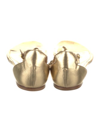 Alexander McQueen Skull Leather T-Strap Sandals