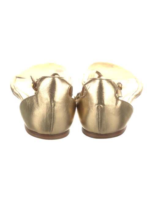 Alexander McQueen Skull Leather T-Strap Sandals