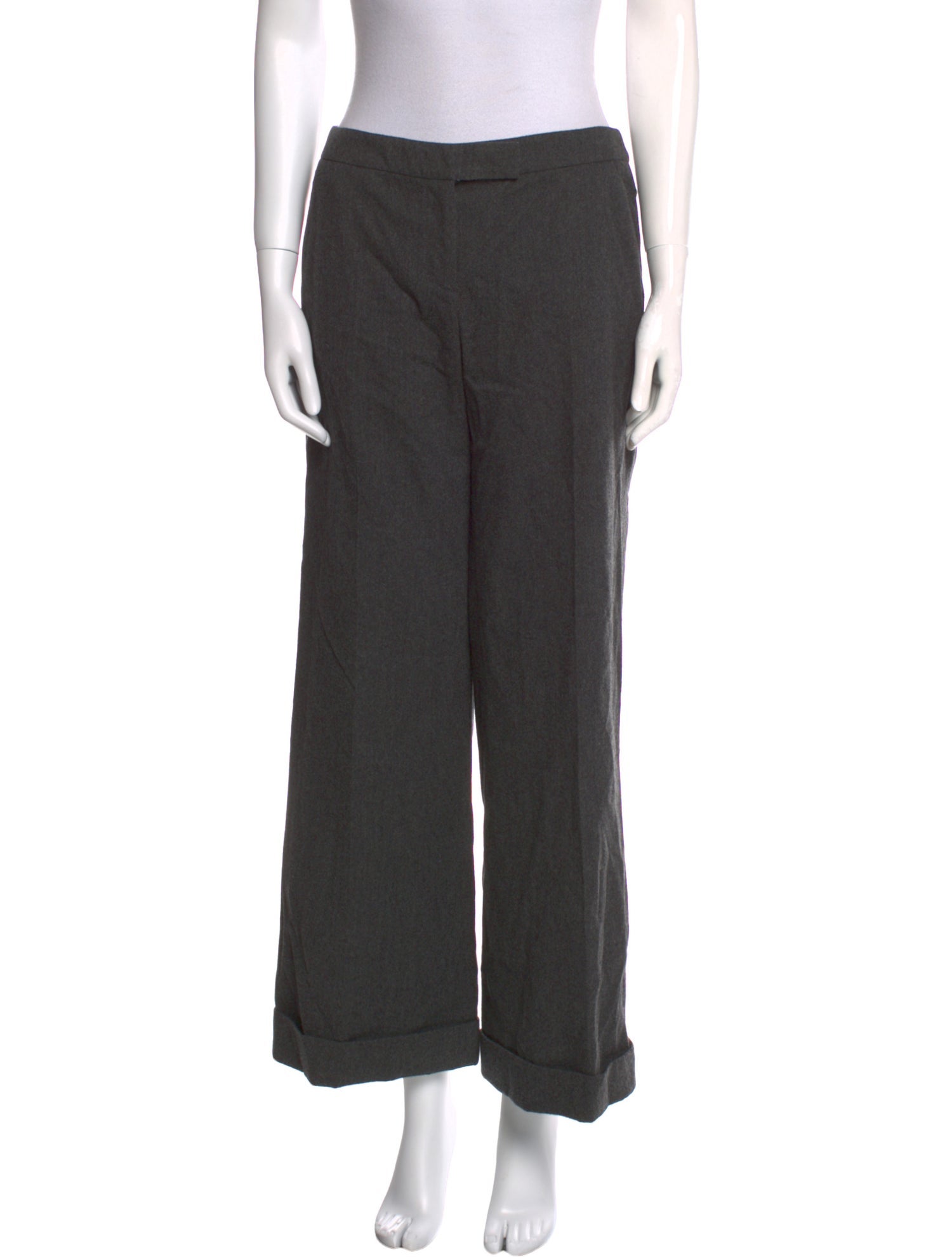 Alexander McQueen Virgin Wool Wide Leg Pants