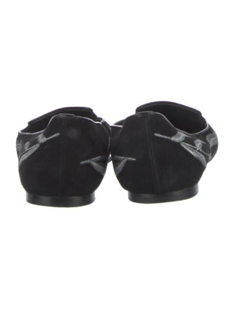 Alexander McQueen Suede Embroidered Accent Flats