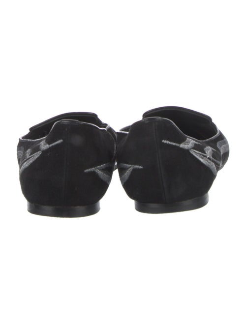 Alexander McQueen Suede Embroidered Accent Flats