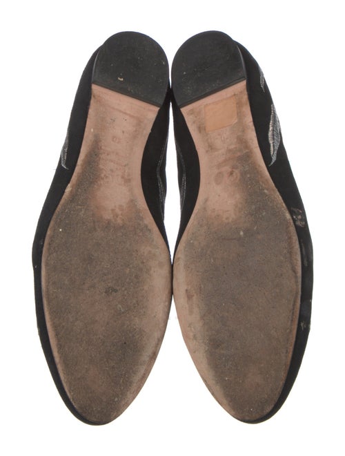 Alexander McQueen Suede Embroidered Accent Flats