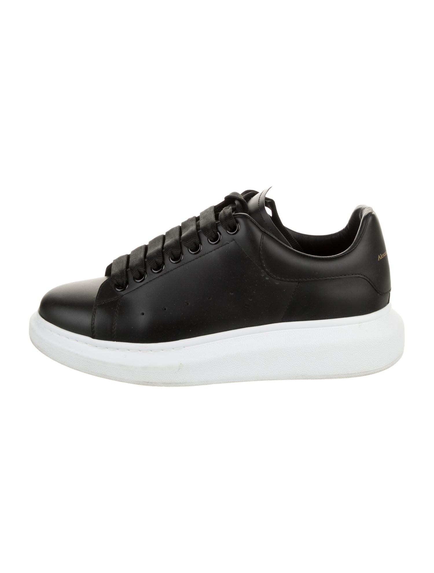 Alexander McQueen Leather Lasercut Accents Sneakers
