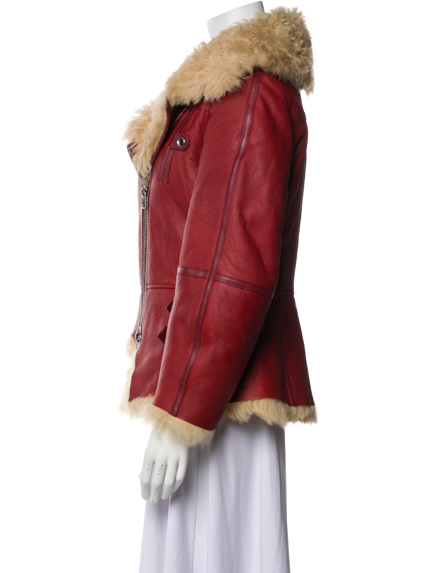 Alexander McQueen Leather Fur Jacket