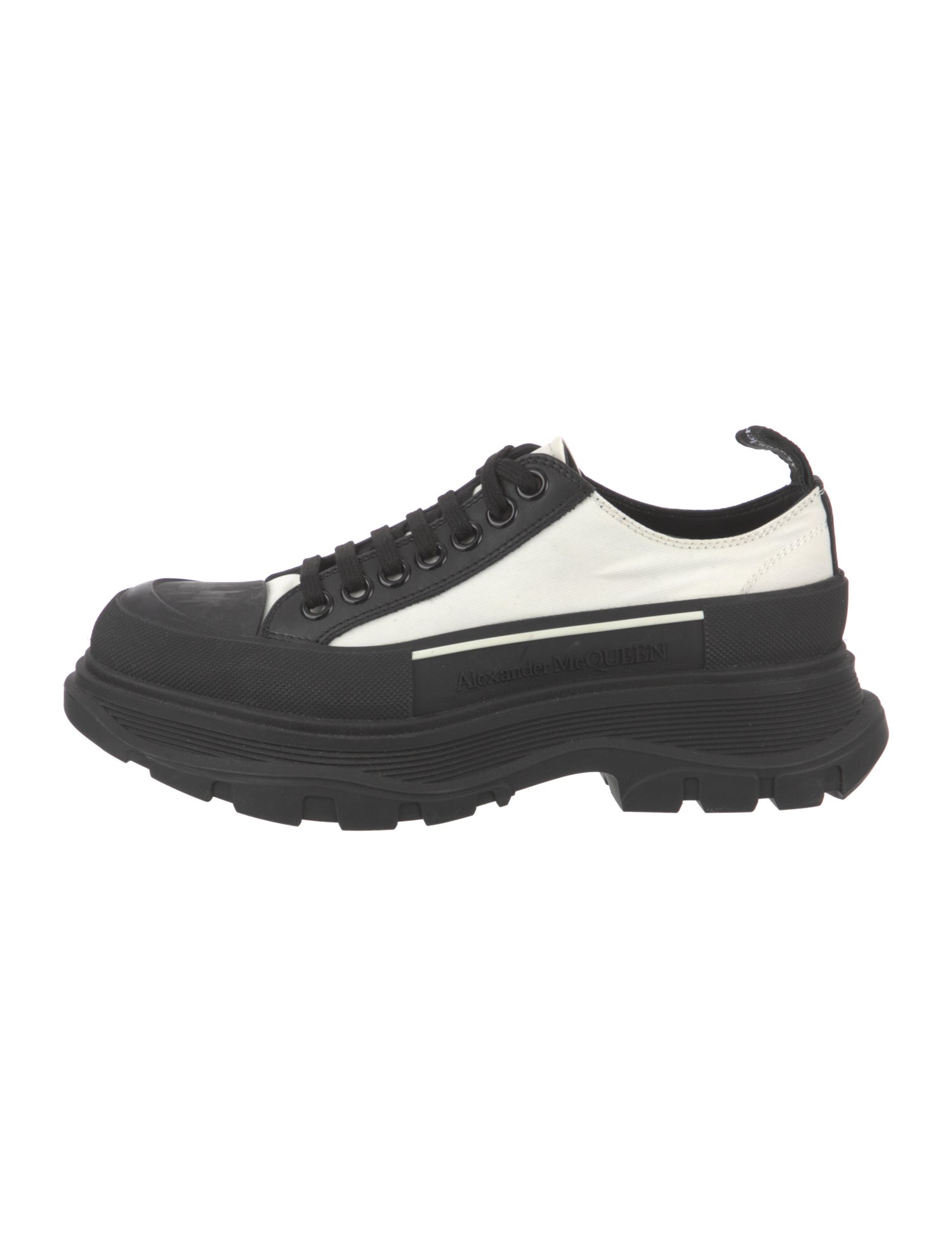 Alexander McQueen Canvas Colorblock Pattern Sneakers