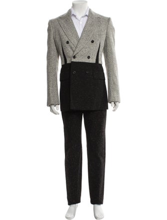 Alexander McQueen Colorblock Pattern Two-Piece Blazer