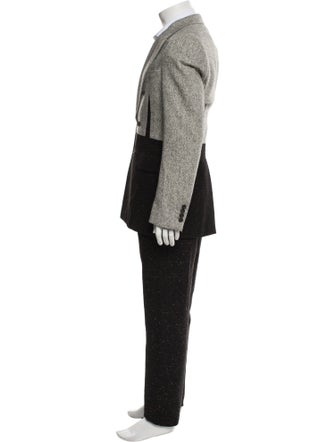 Alexander McQueen Colorblock Pattern Two-Piece Blazer