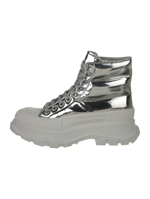 Alexander McQueen Colorblock Pattern Hiking Boots