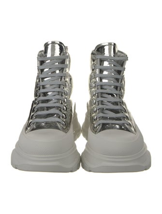 Alexander McQueen Colorblock Pattern Hiking Boots