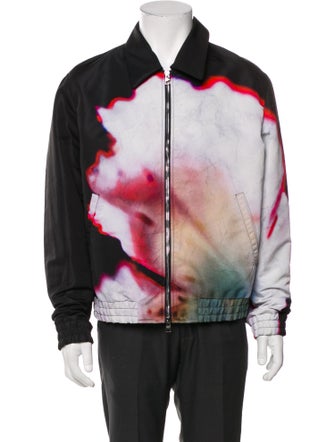 Alexander McQueen Colorblock Pattern Bomber Jacket