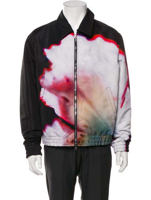 Alexander McQueen Colorblock Pattern Bomber Jacket