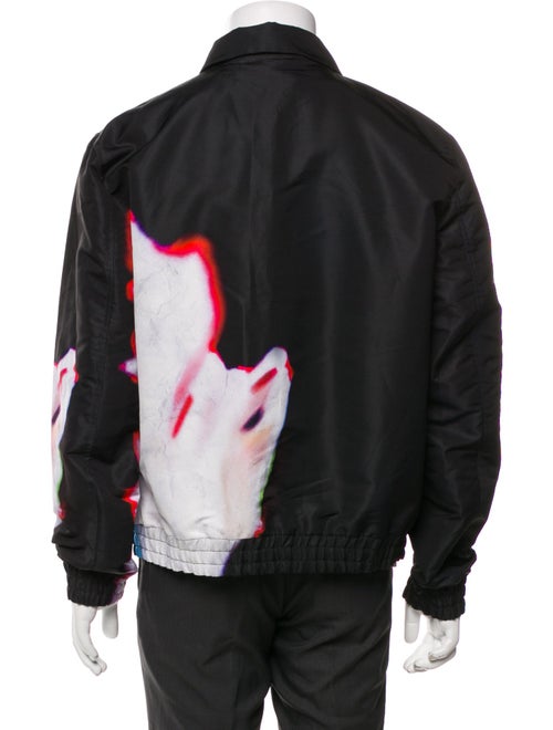 Alexander McQueen Colorblock Pattern Bomber Jacket
