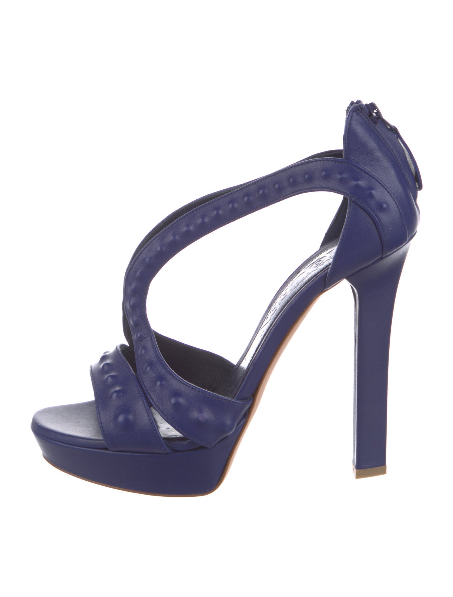 Alexander McQueen Leather Slingback Sandals