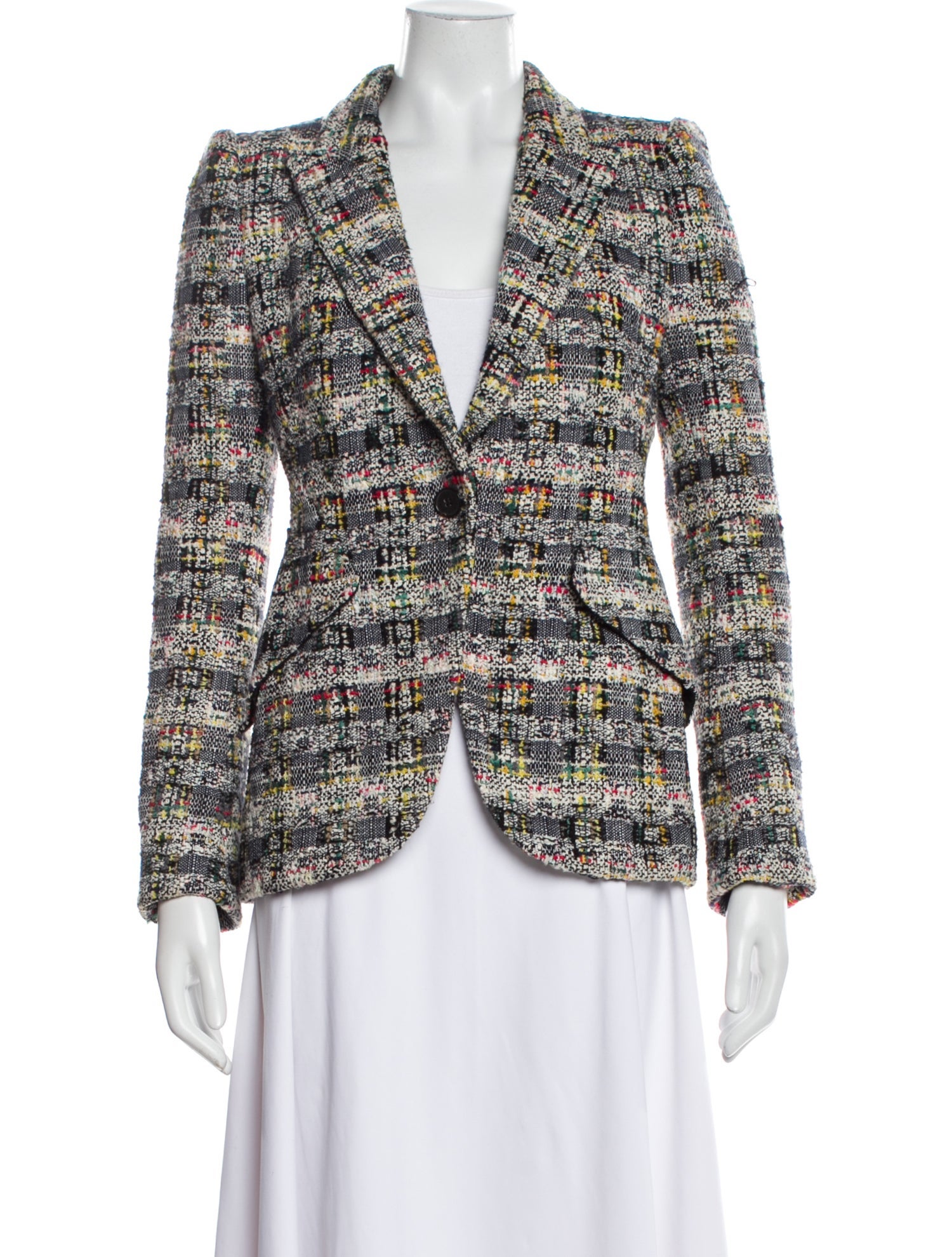Alexander McQueen 2015 Tweed Pattern Blazer