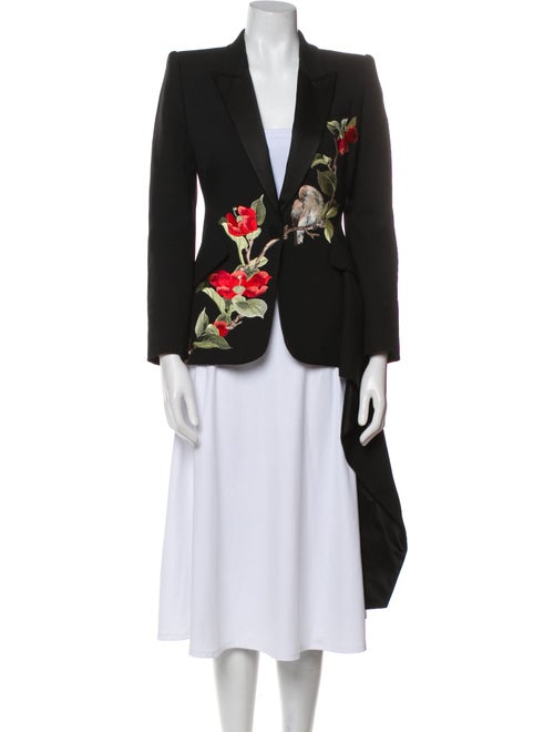 Alexander McQueen Wool Floral Print Jacket