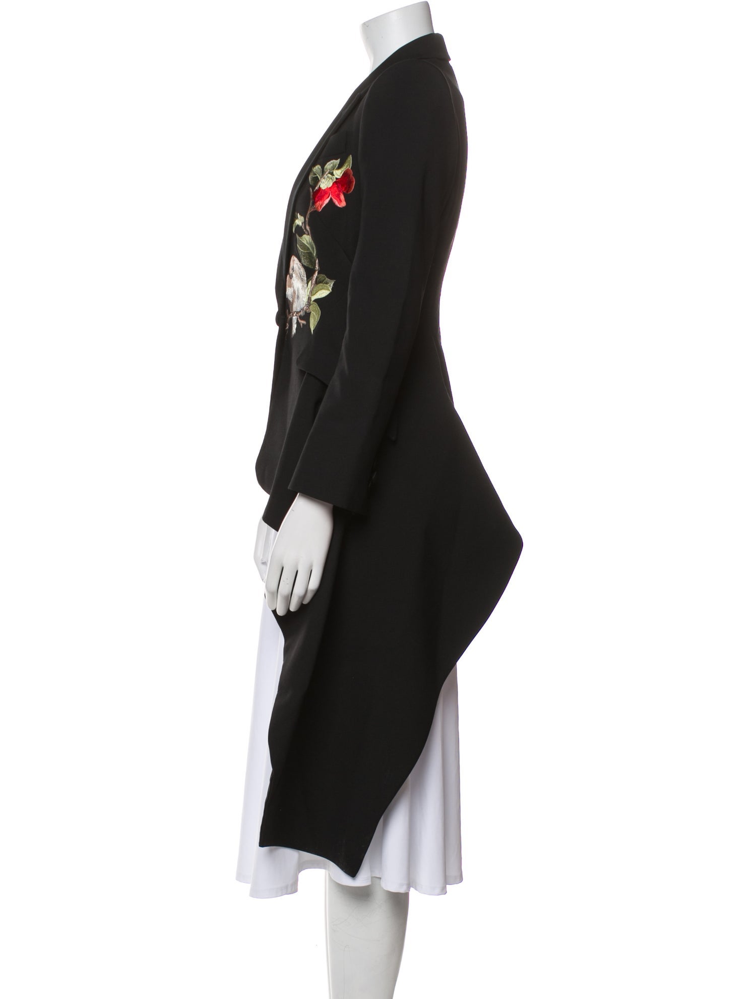 Alexander McQueen Wool Floral Print Jacket