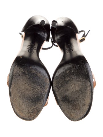 Alexander McQueen Leather Colorblock Pattern Sandals