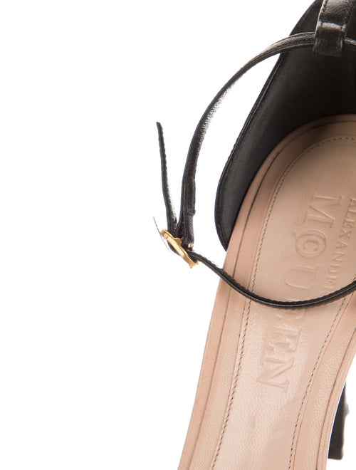 Alexander McQueen Leather Colorblock Pattern Sandals