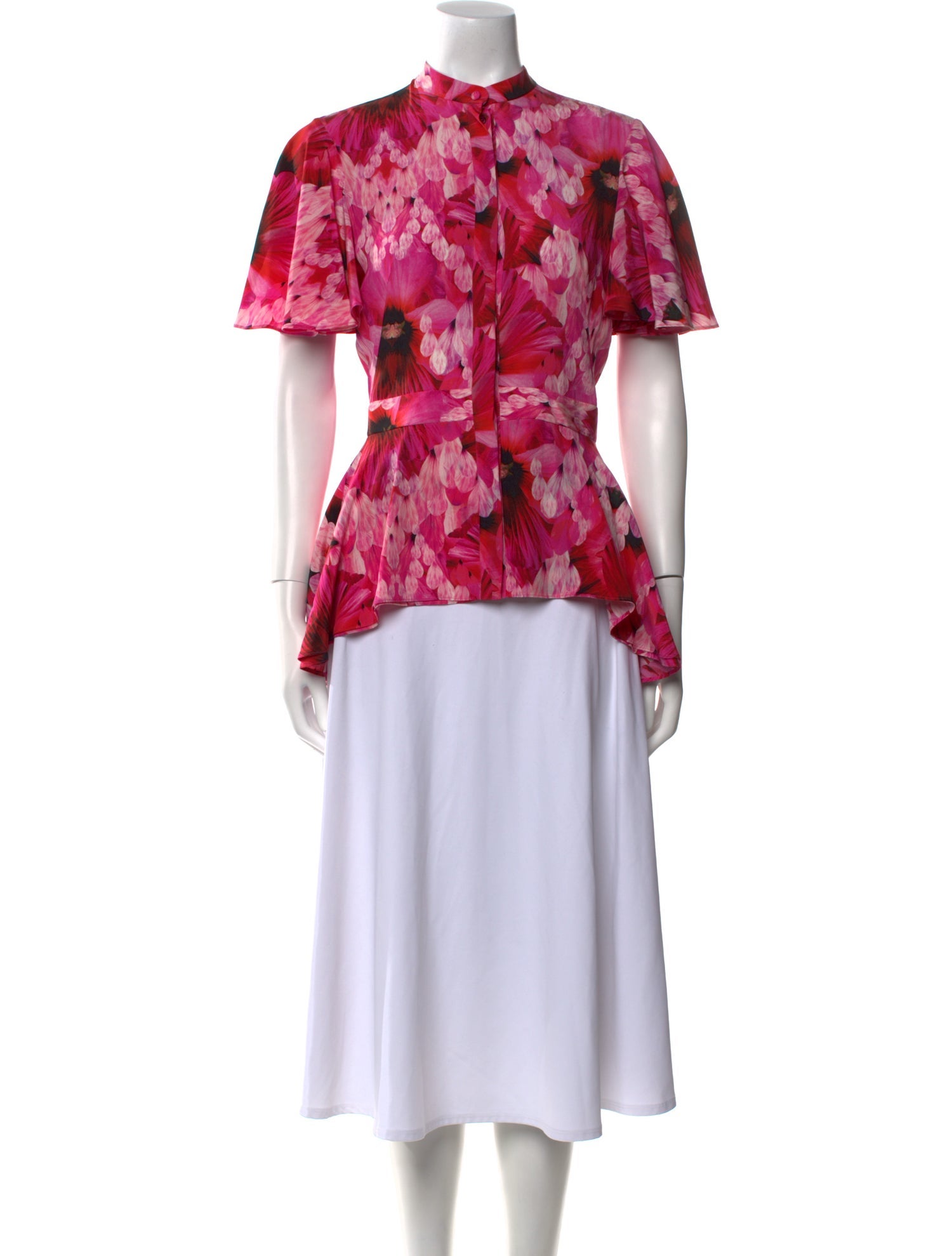 Alexander McQueen Silk Floral Print Blouse w/ Tags