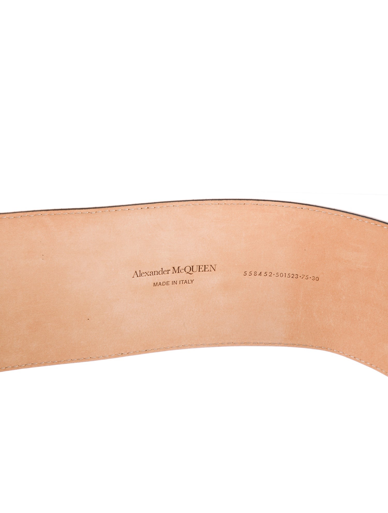 Alexander McQueen Wide Leather Waist Belt