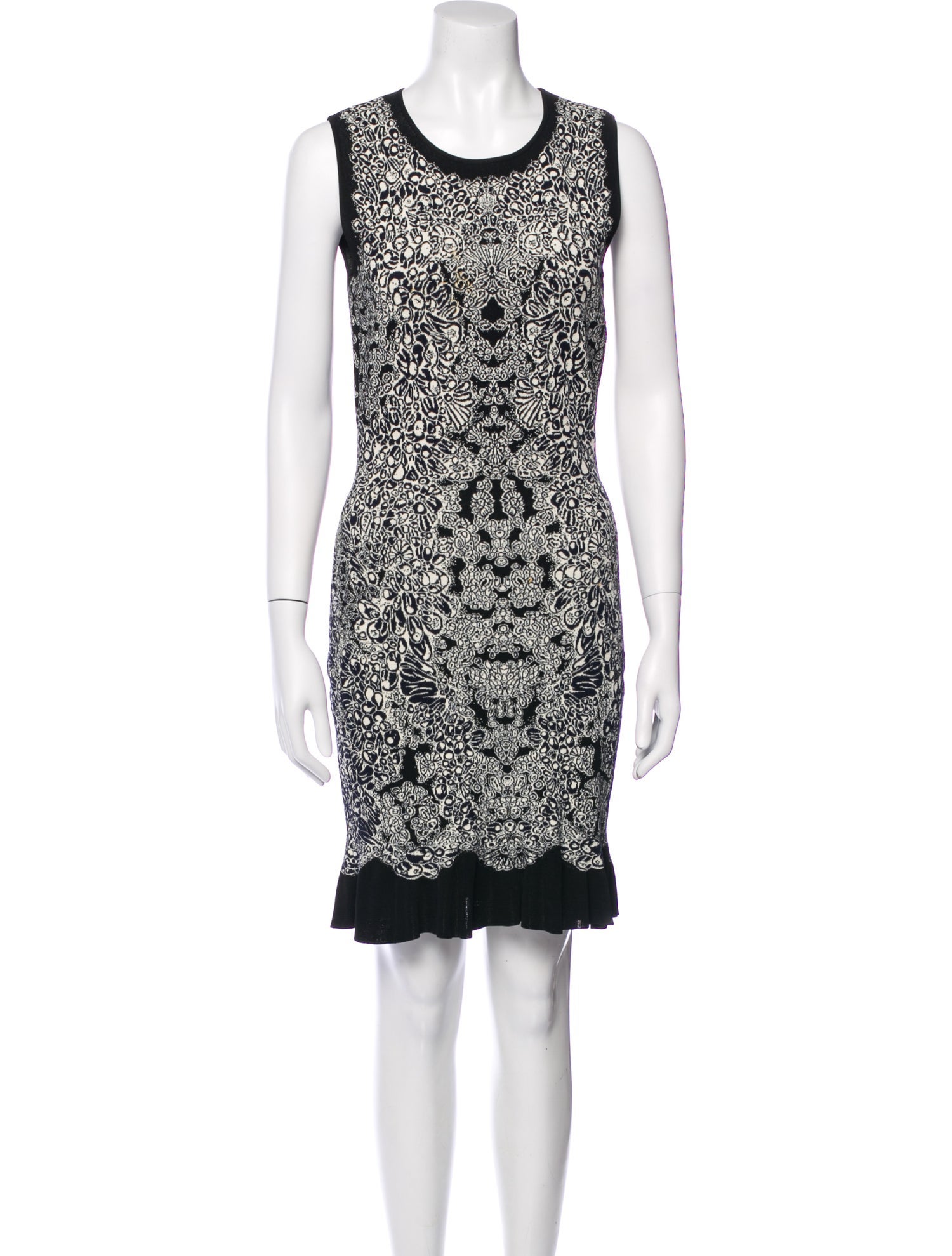 Alexander McQueen Lace Pattern Mini Dress
