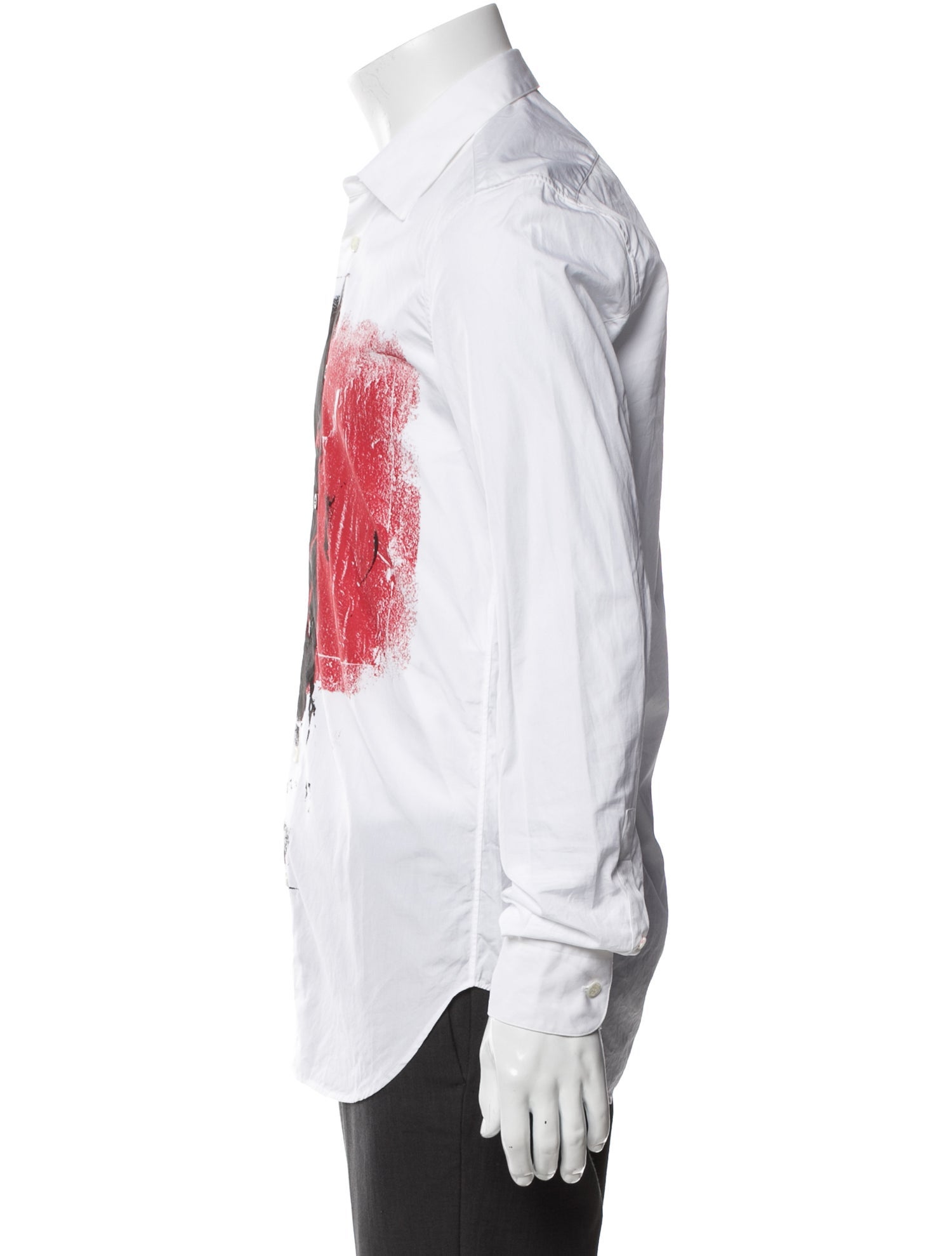 Alexander McQueen Graphic Print Long Sleeve Shirt