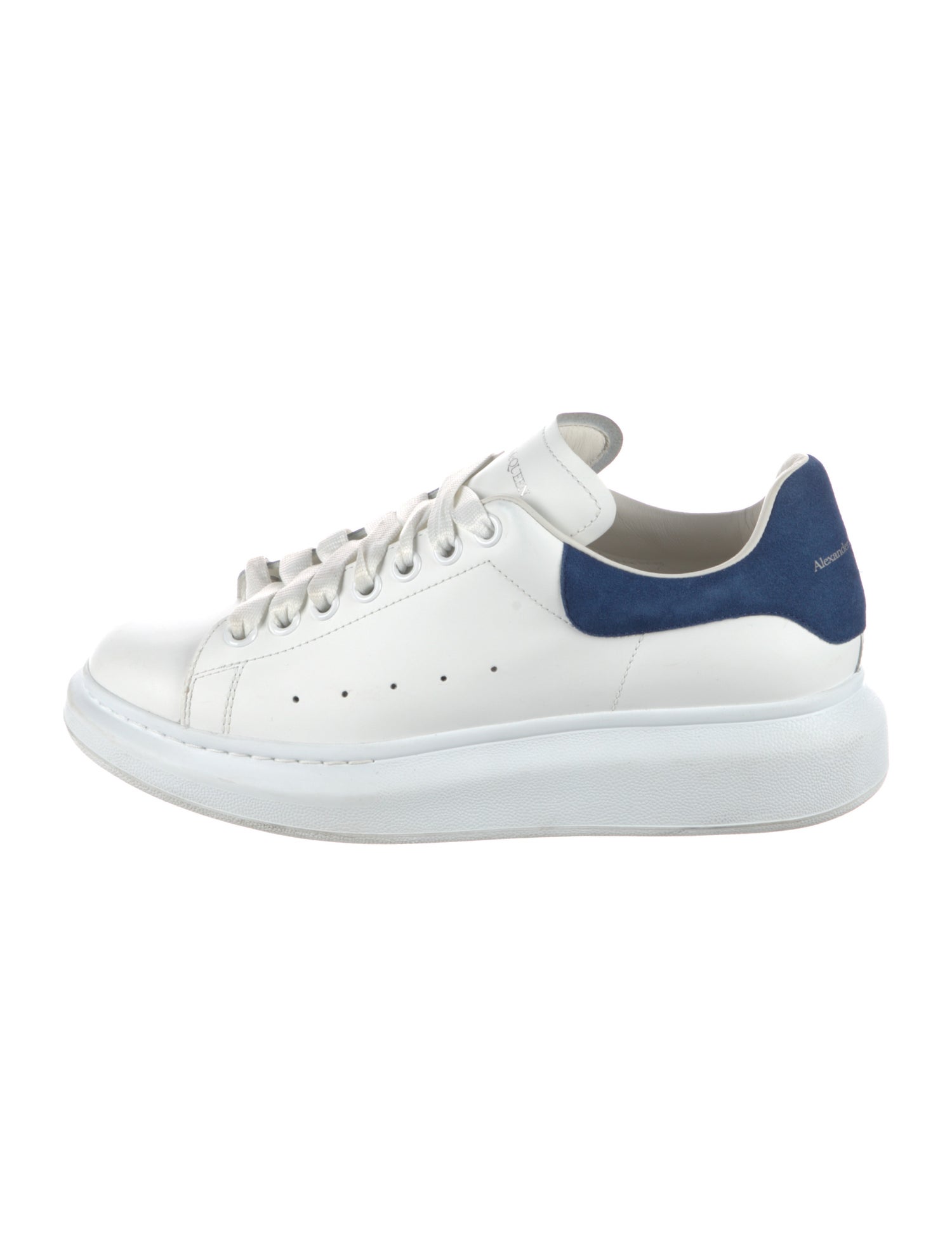 Alexander McQueen Leather Colorblock Pattern Sneakers