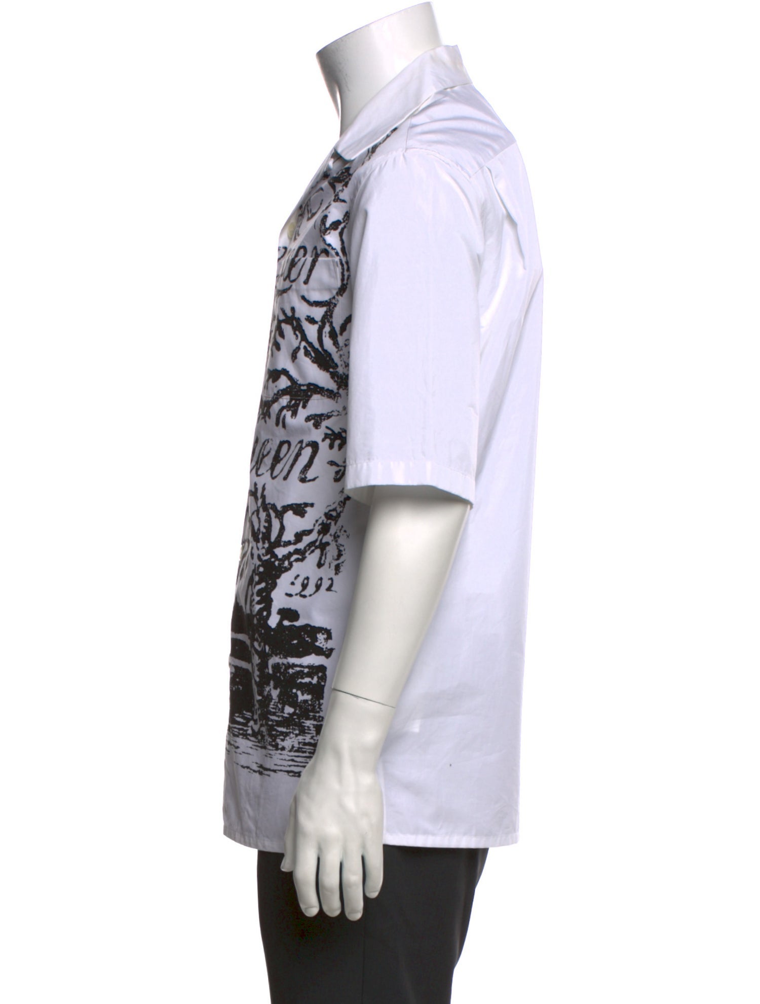 Alexander McQueen Graphic Print Short Sleeve Shirt