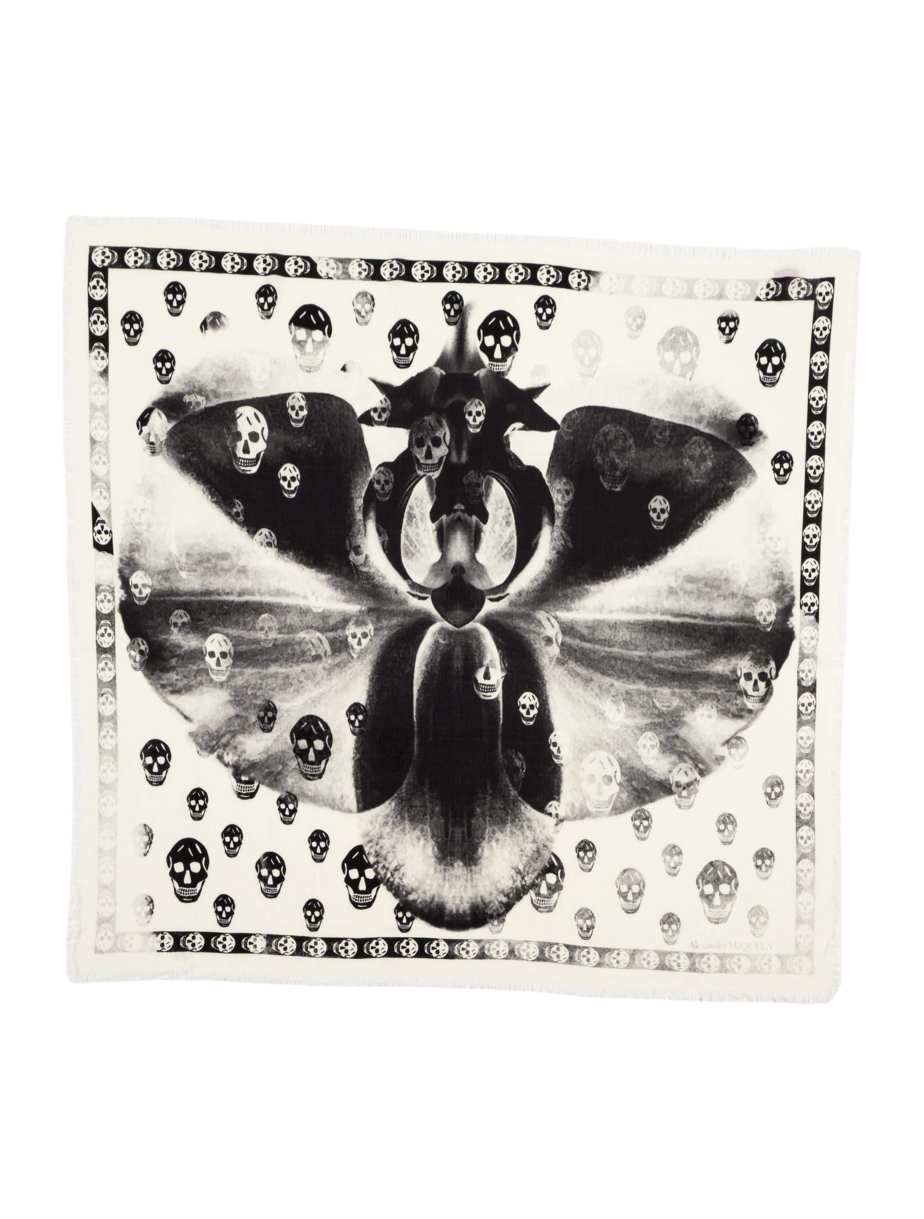 Alexander McQueen Wool Skull Scarf