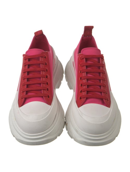Alexander McQueen Leather Colorblock Pattern Sneakers