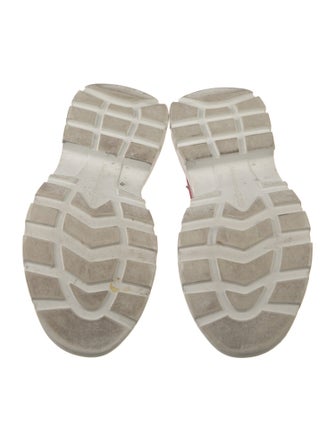 Alexander McQueen Leather Colorblock Pattern Sneakers