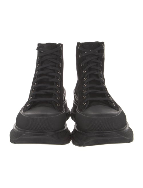 Alexander McQueen Canvas Lace-Up Boots