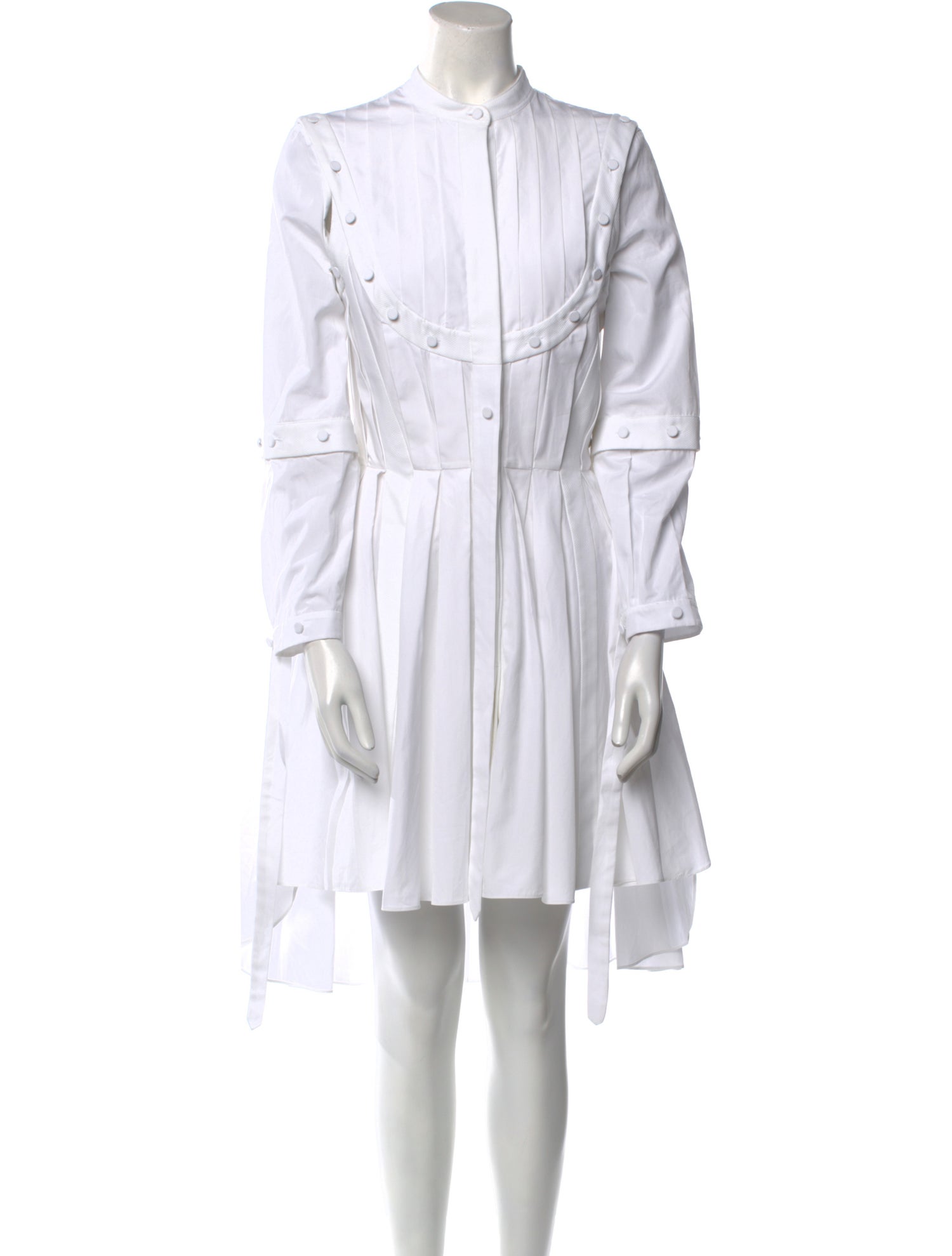 Alexander McQueen Mock Neck Midi Length Dress