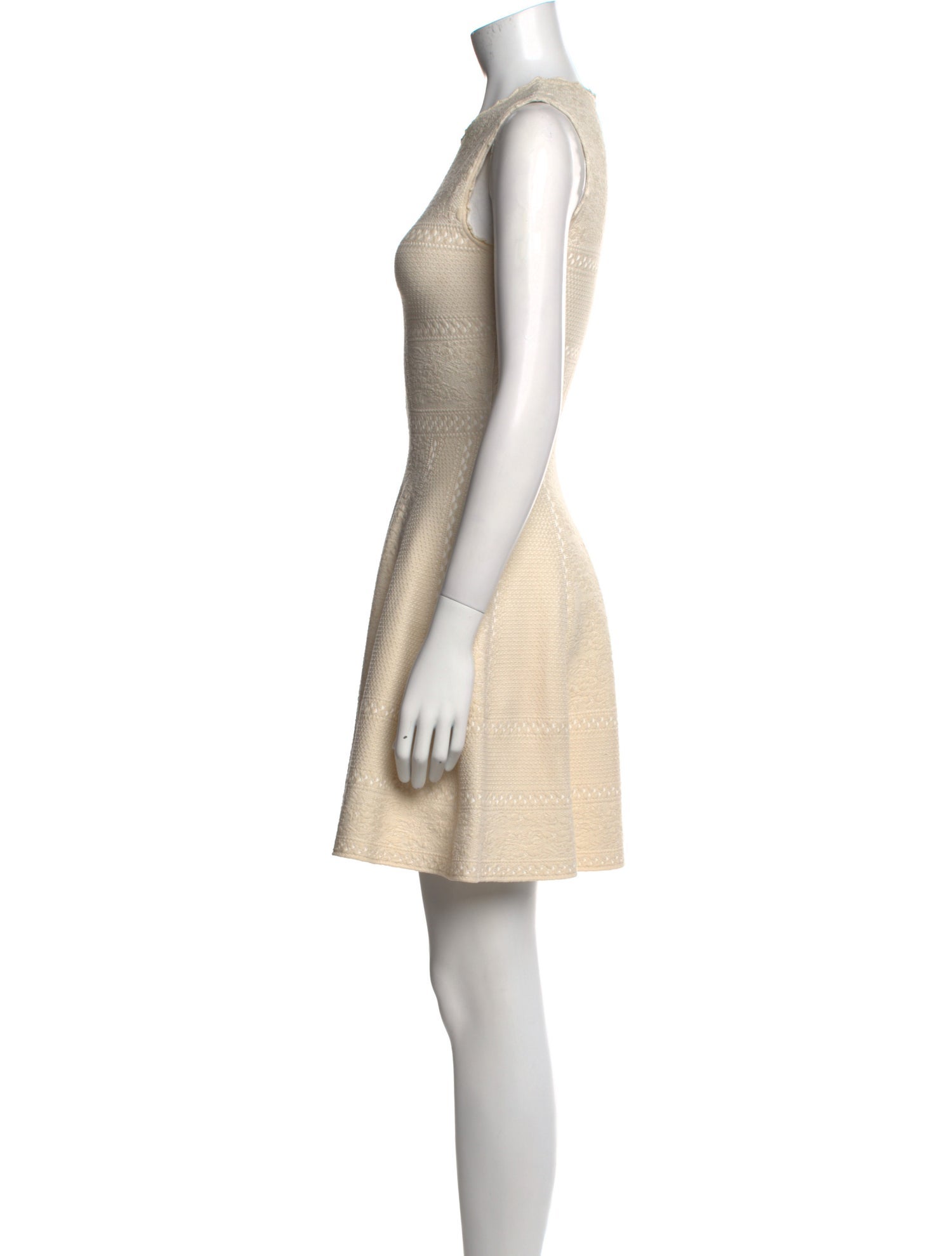 Alexander McQueen Crew Neck Mini Dress