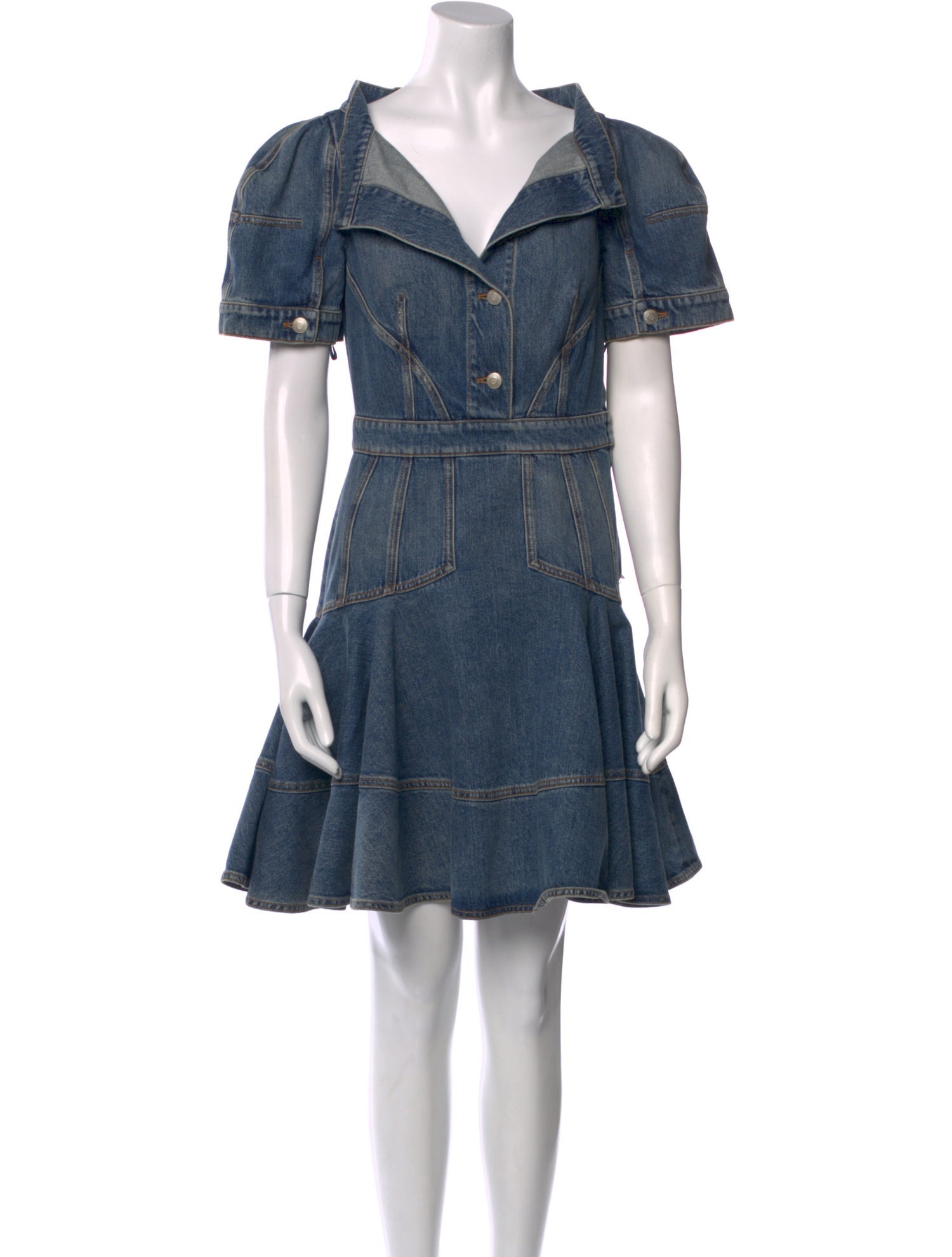 Alexander McQueen V-Neck Mini Dress