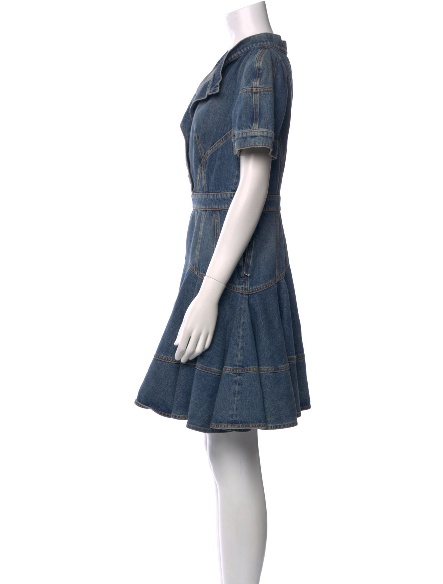 Alexander McQueen V-Neck Mini Dress