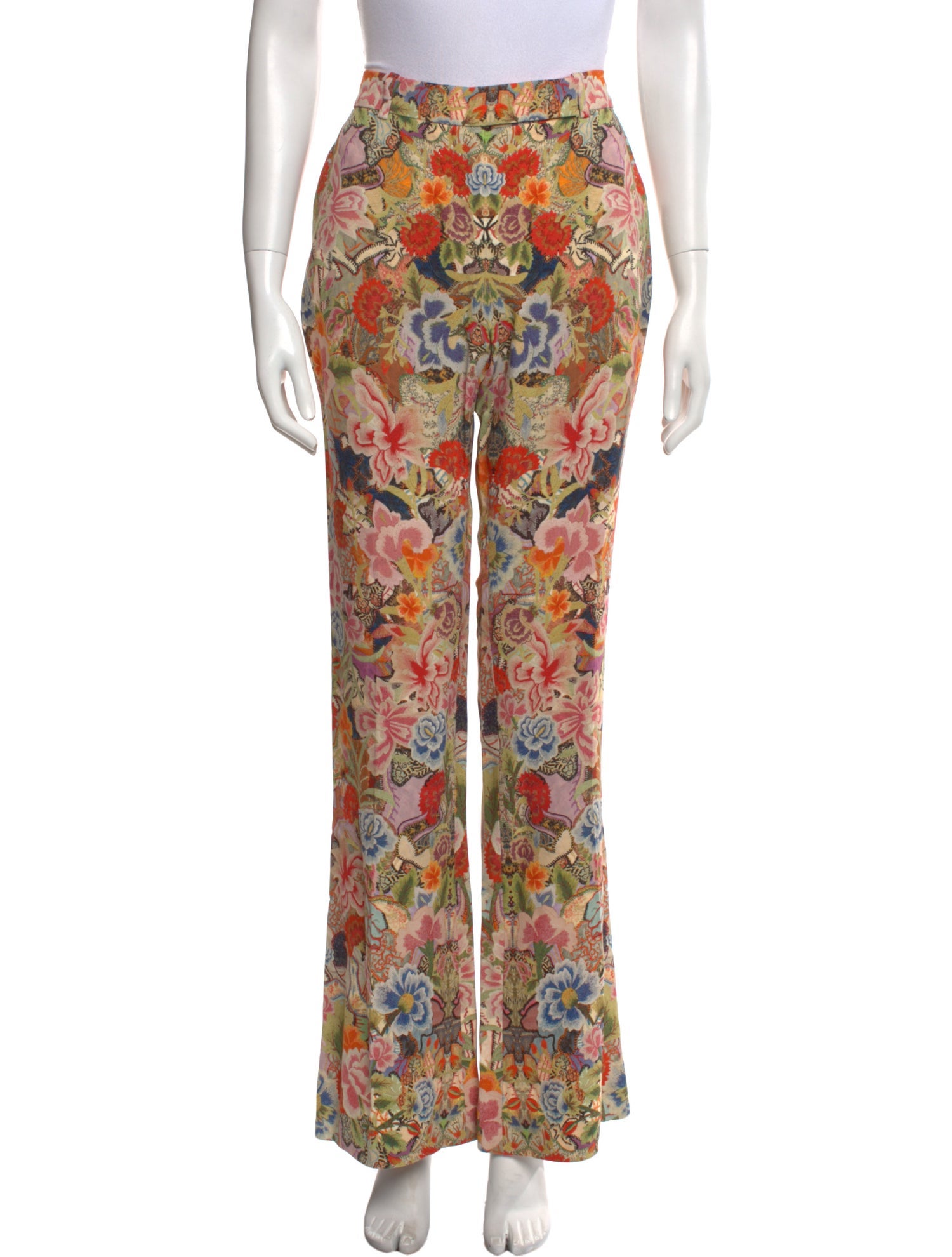 Alexander McQueen Printed Wide Leg Pants