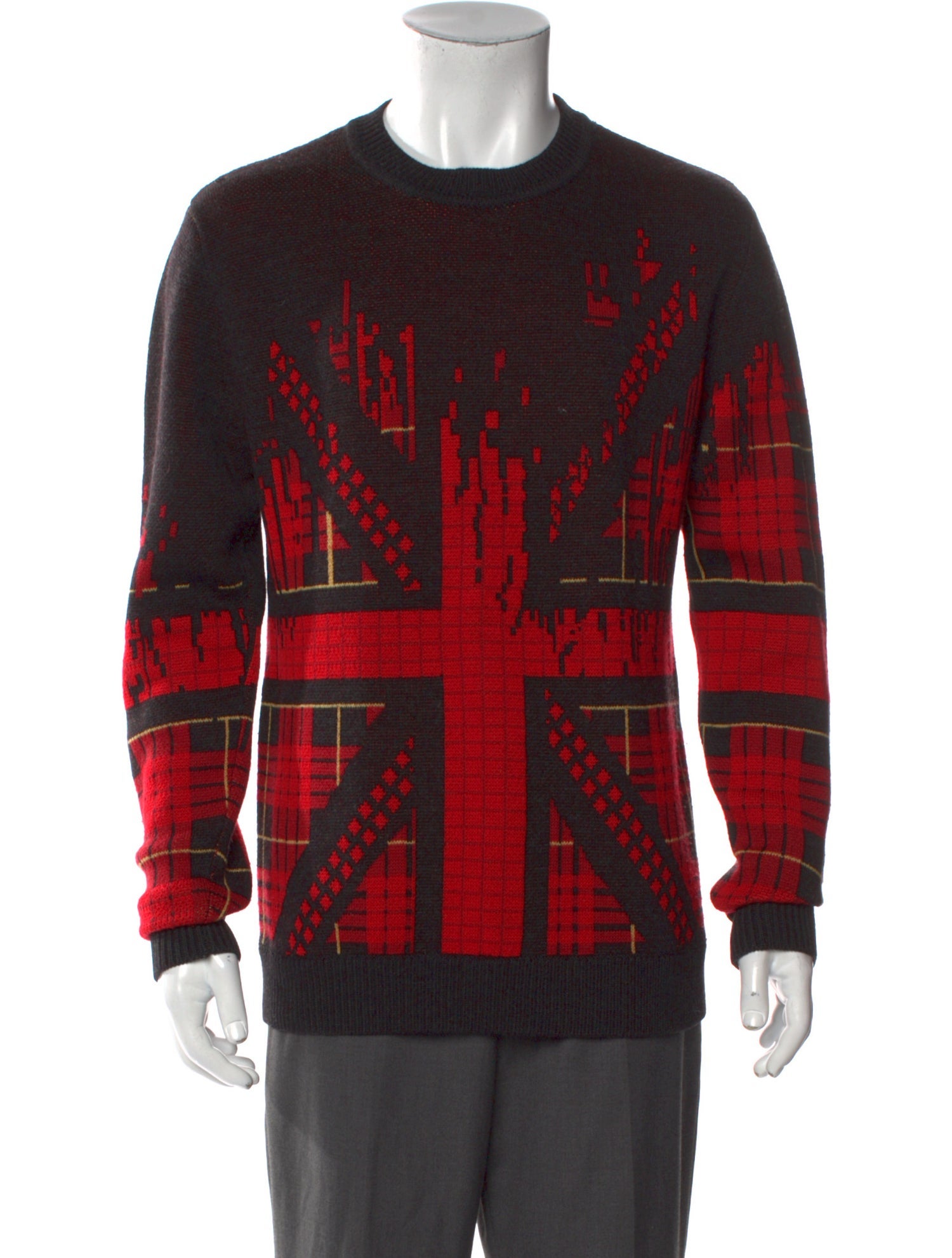 Alexander McQueen Virgin Wool Graphic Print Cardigan