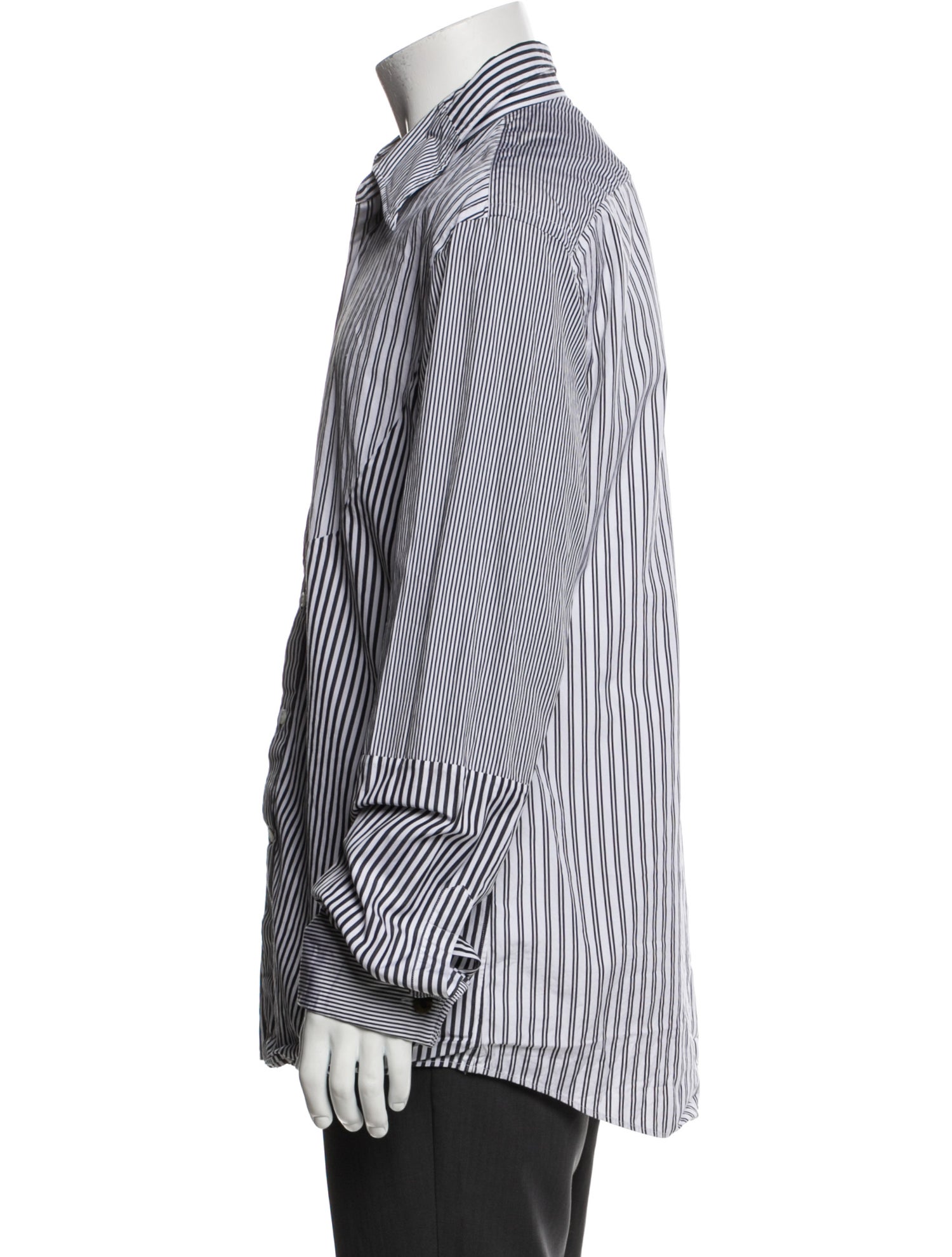 Alexander McQueen Striped Long Sleeve Dress Shirt