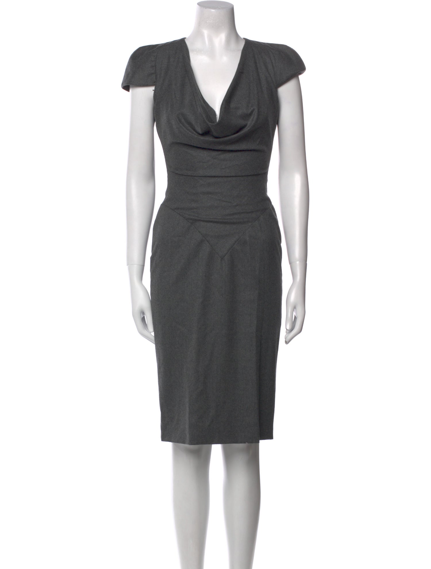 Alexander McQueen Wool Knee-Length Dress