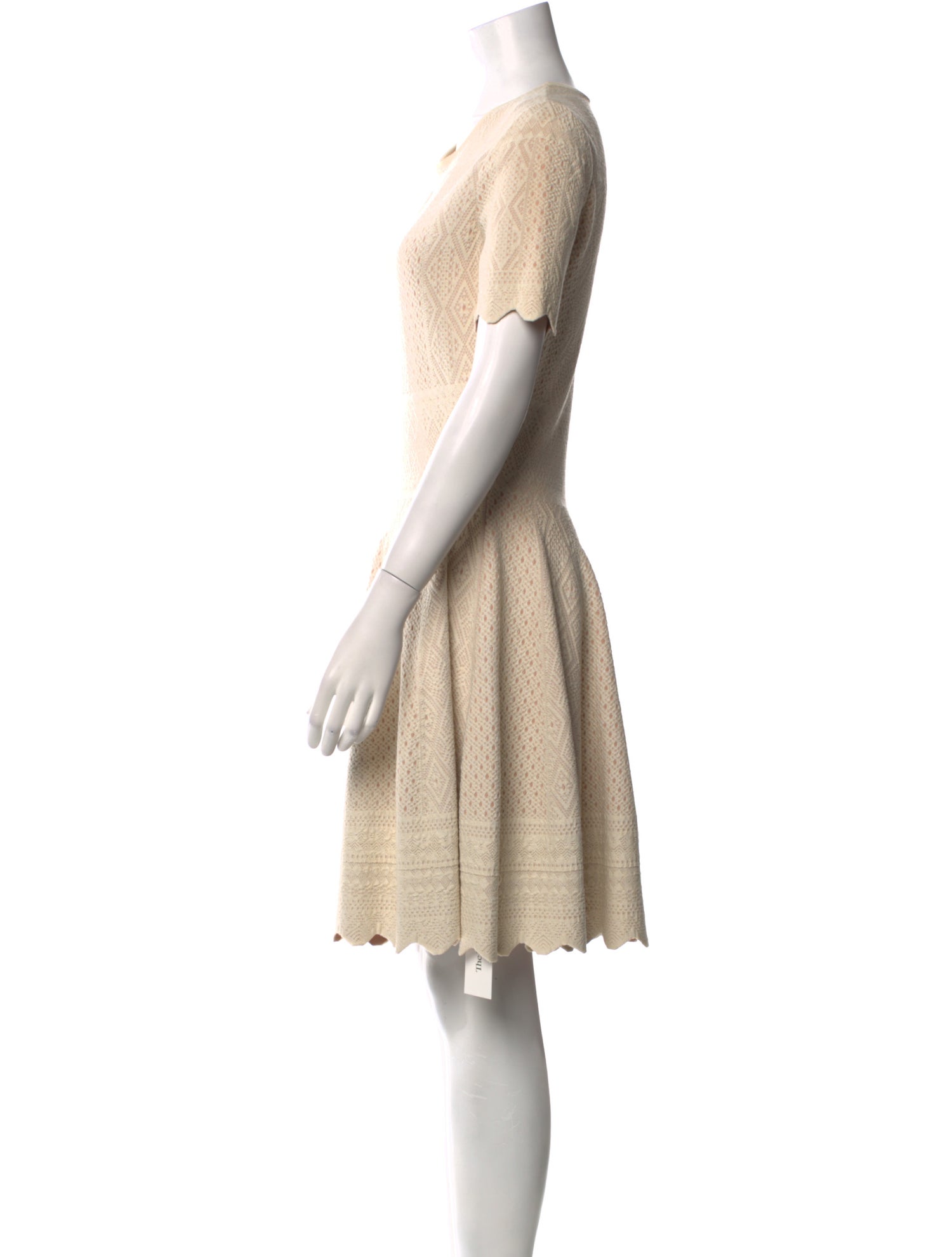 Alexander McQueen Scoop Neck Knee-Length Dress