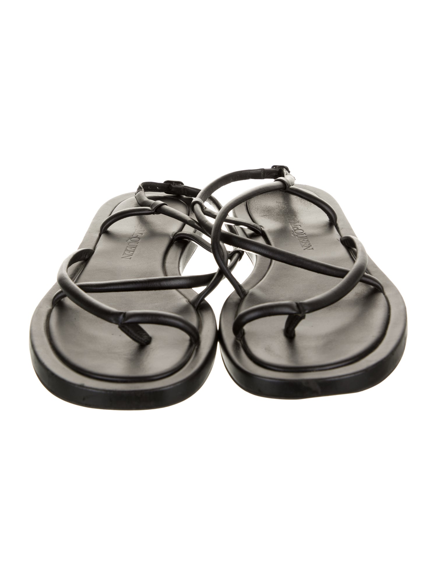 Alexander McQueen Leather Slingback Sandals