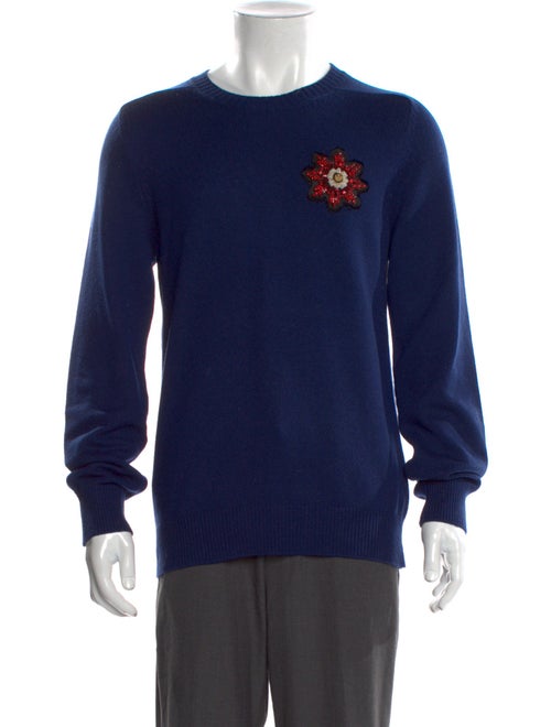 Alexander McQueen Cashmere Graphic Print Pullover