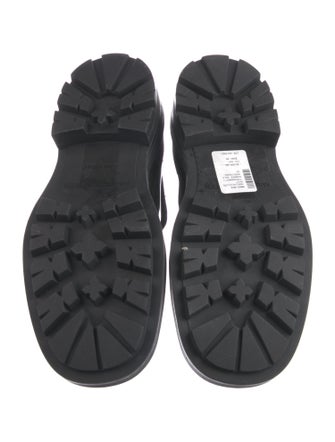 Alexander McQueen Leather Mesh Accents Chelsea Boots