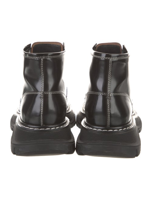Alexander McQueen Leather Lace-Up Boots
