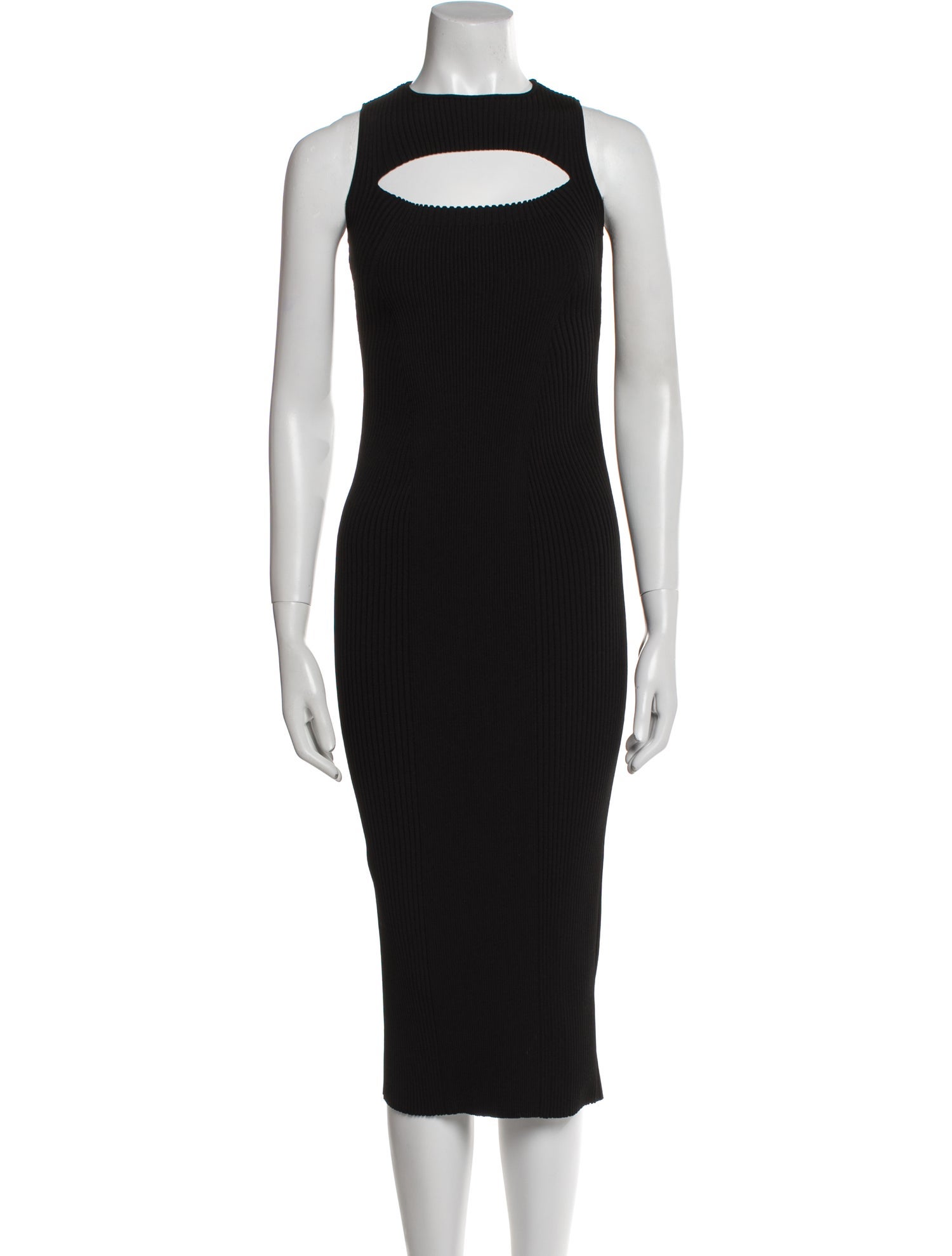Alexander McQueen Mock Neck Midi Length Dress